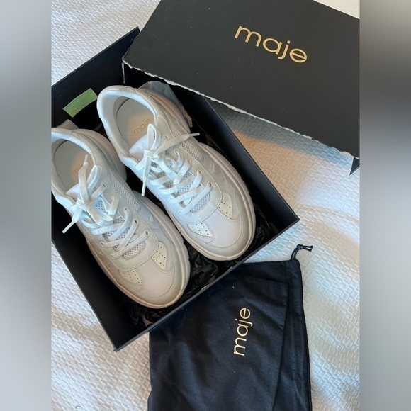NEW Maje White DreamTomorrow Faster Trainer Sneaker Size 41 - Picture 13 of 16